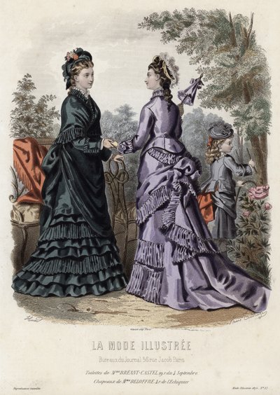 French fashion plate, late 19th century by French School