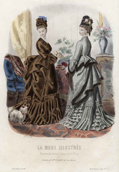 French fashion plate, late 19th century by French School