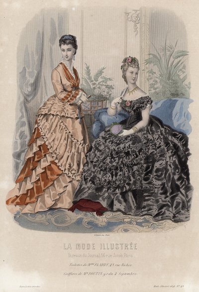 French Fashion Plate, Late 19th Century by French School