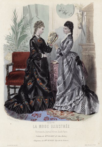 French Fashion Plate, Late 19th Century by French School