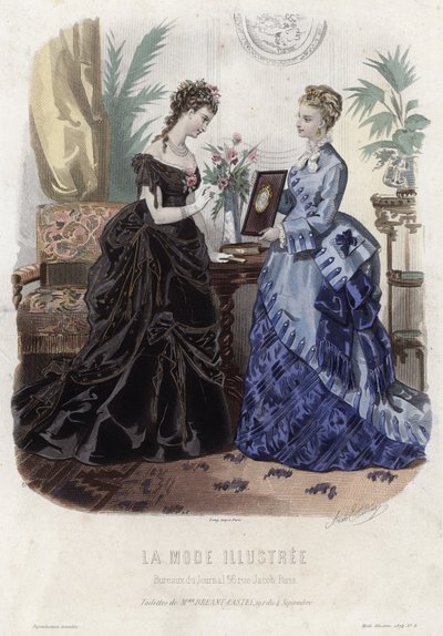 French Fashion Plate, Late 19th Century by French School