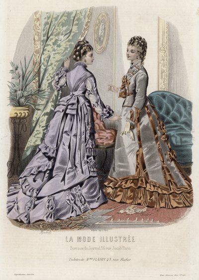 French Fashion Plate, Late 19th Century by French School