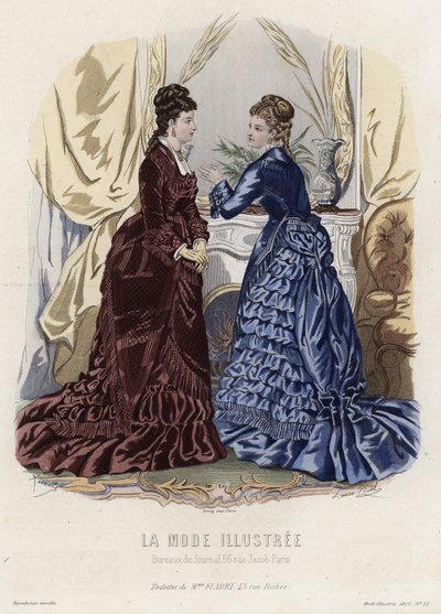 French Fashion Plate, Late 19th Century by French School