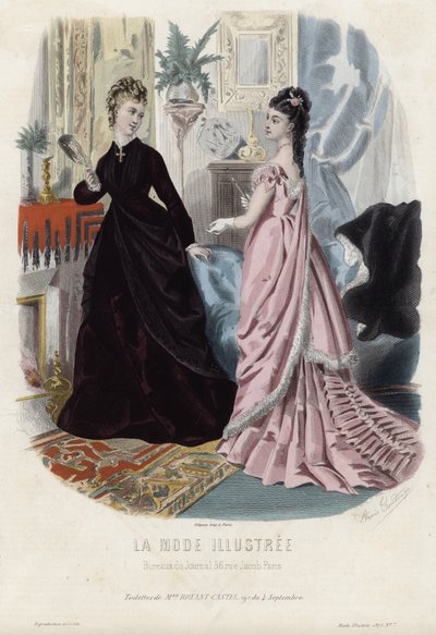 French Fashion Plate, Late 19th Century by French School