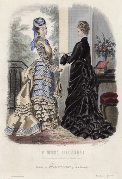 French Fashion Plate, Late 19th Century by French School