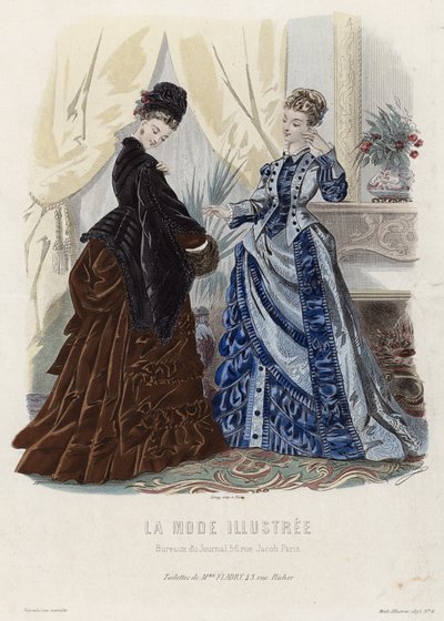 French Fashion Plate, Late 19th Century by French School