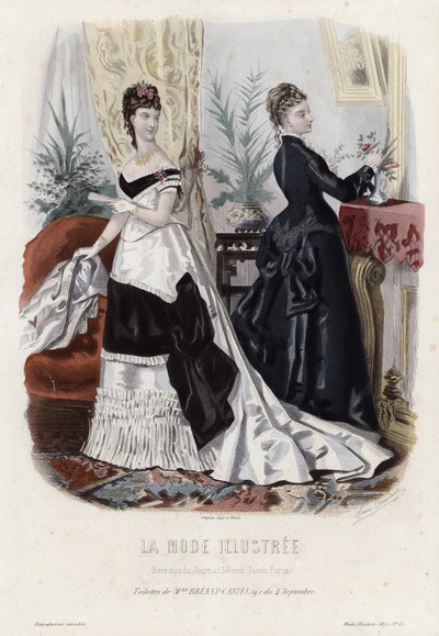 French Fashion Plate, Late 19th Century by French School