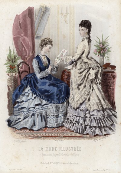 French Fashion Plate, Late 19th Century by French School