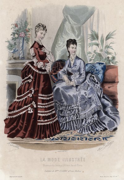 French Fashion Plate, Late 19th Century by French School