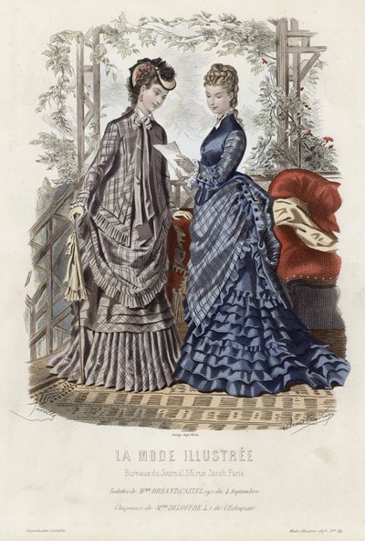 French Fashion Plate, Late 19th Century by French School