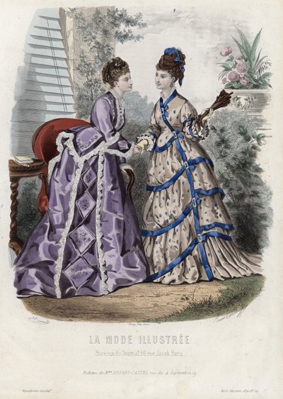 French Fashion Plate, Late 19th Century by French School