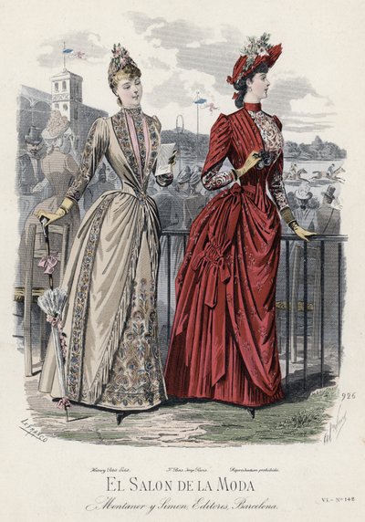 French Fashion Plate, Late 19th Century by French School