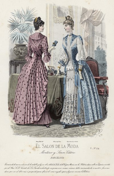 French Fashion Plate, Late 19th Century by French School