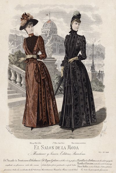 French Fashion Plate, Late 19th Century by French School