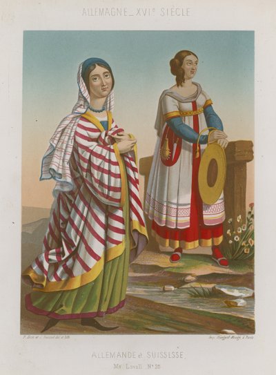 German and Swiss Women by French School