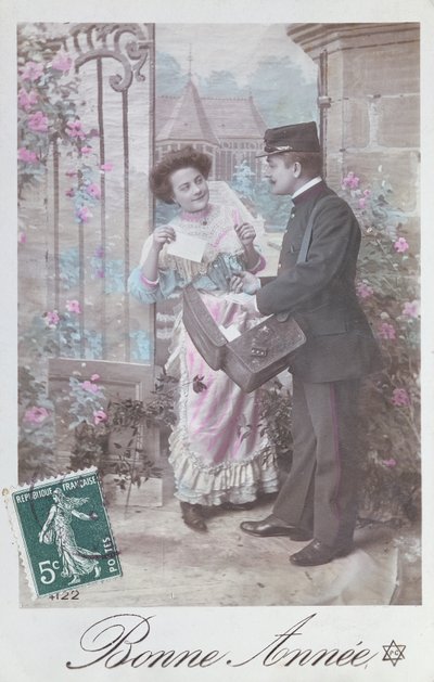 Happy New Year Postcard, Early 20th Century by French School