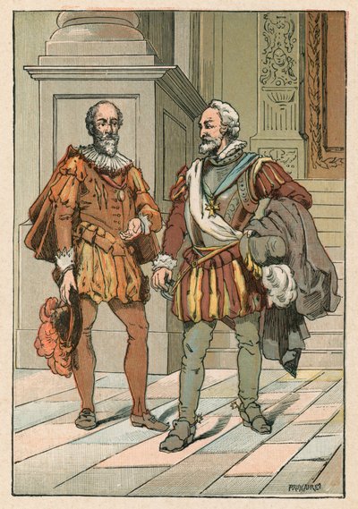 Henri IV and Sully by French School