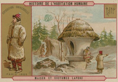 House and Costumes of Lapland by French School