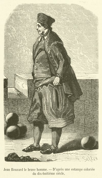 Jean Bouzard the Brave Man (engraving) by French School