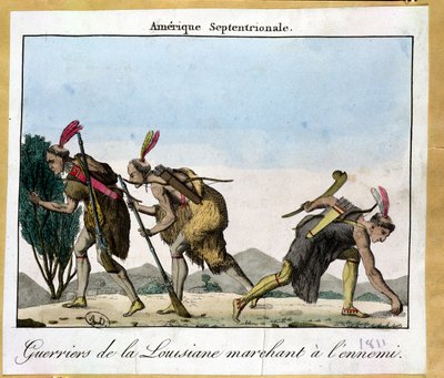 Louisiana indians tracking their enemy by French School