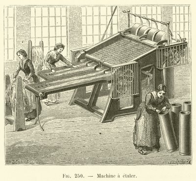 Spreading Machine (engraving) by French School