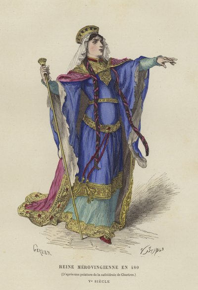 Merovingian Queen, 480 by French School