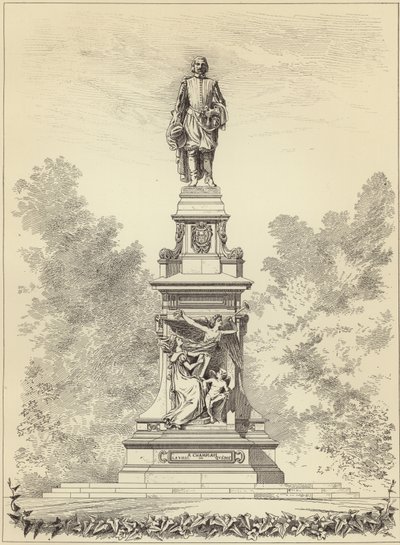 Monument of Champlain by French School