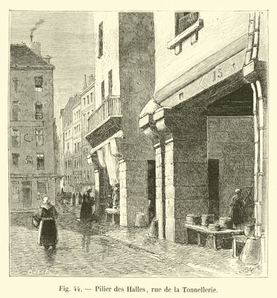 Pillar of the Halles, rue de la Tonnellerie by French School