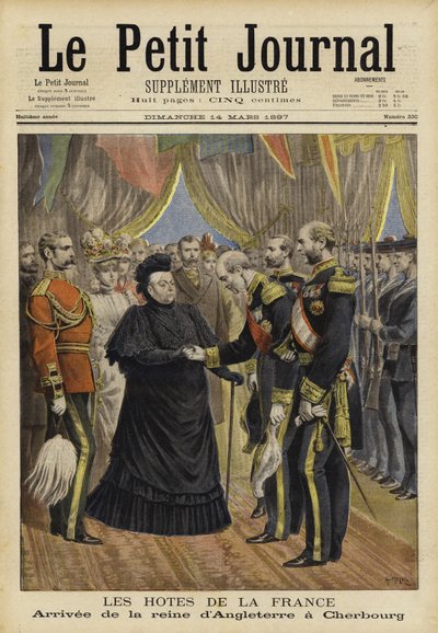 Queen Victoria arriving at Cherbourg, 1897 by French School