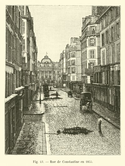 Rue de Constantine in 1855 by French School