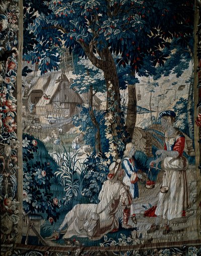 Summer, selling cherries (tapestry) by French School