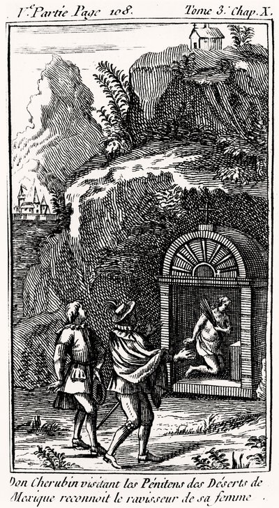 The Bachelier of Salamanca (engraving) by French School