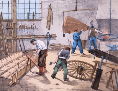 The Wheelwright, c.1860 by French School