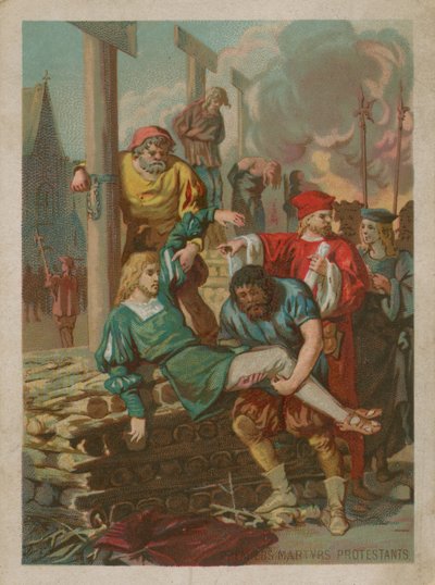 The first Protestant martyrs by French School