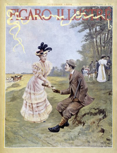 The shooting hunt - in Figaro illustrated by French School