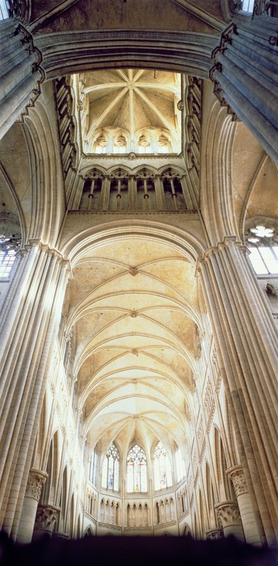 View of the choir vault by French School