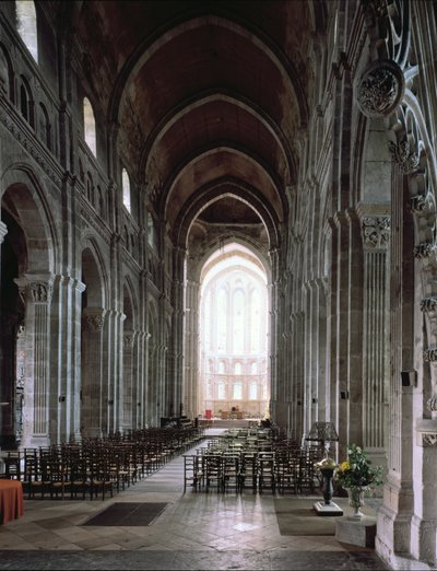 View of the nave by French School