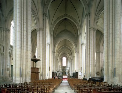 View of the nave, c.1162-80 by French School