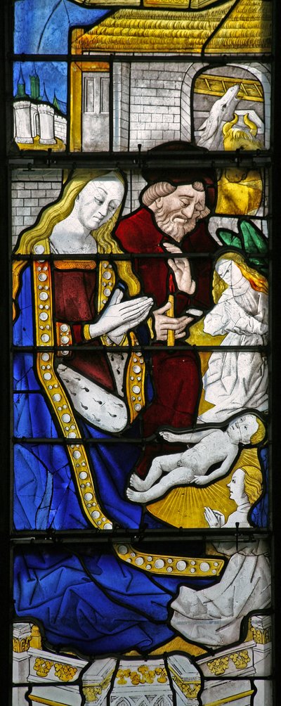 Window depicting the Nativity by French School