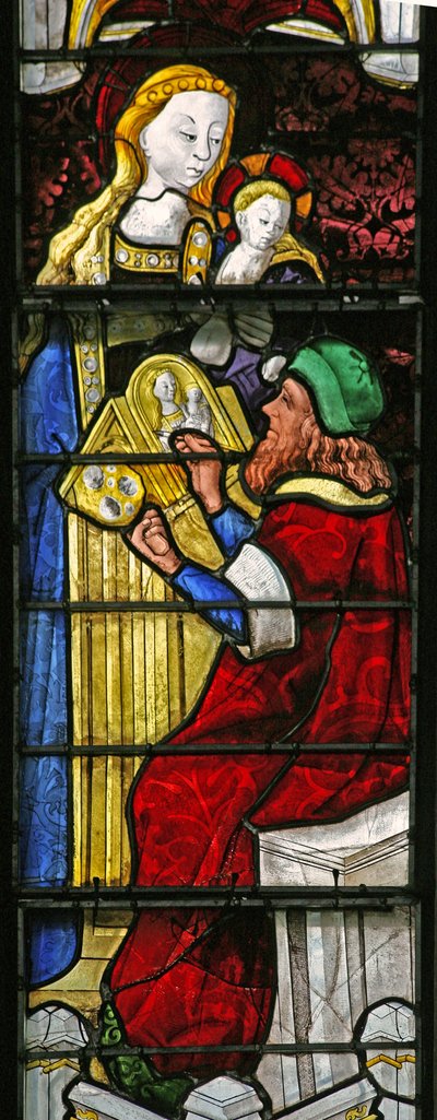 Window depicting St Luke by French School