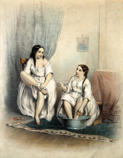 Women at their Toilet by French School