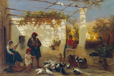 In an Italian Pergola by Friedrich Alois Schönn