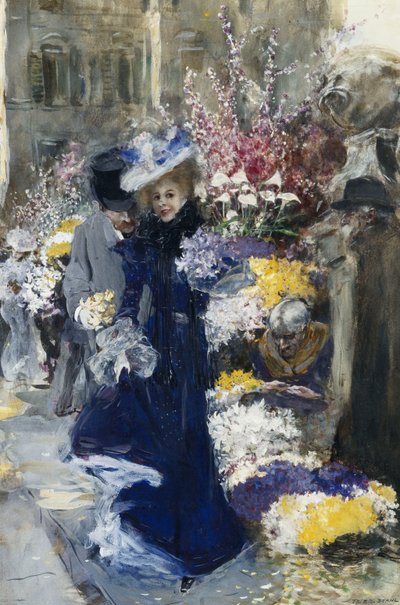 The Flower Seller by Friedrich Stahl