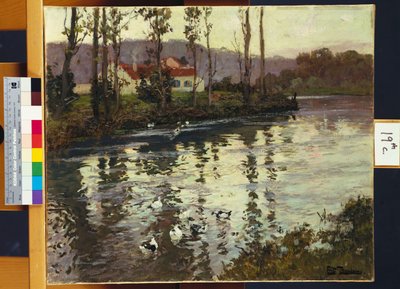 River Landscape with Ducks by Frits Thaulow