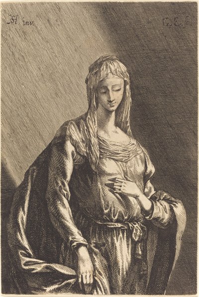 The Virgin by Gabriel Ehinger after Johann Heinrich Schönfeld