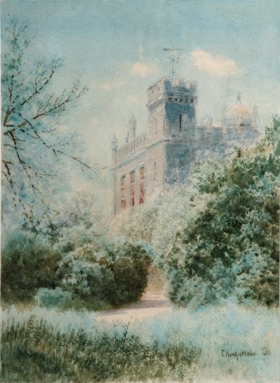 The Vorontsovsky Palace, Crimea, 1895 by Gavril Pavlovich Kondratenko