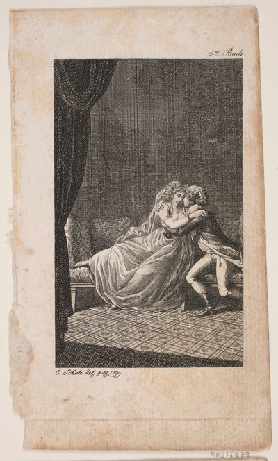 Illustration with a Loving Couple by Georg Christian Schule