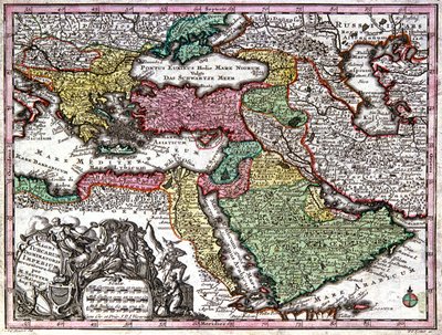 Map of Ottoman Empire by Georg Matthäus Seutter