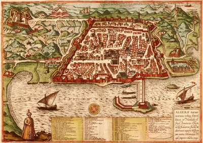 Algiers, Algeria by Georg and Hogenberg Franz (1535 90) Braun