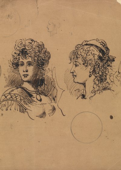 Two Female Heads by George Augustus Sala